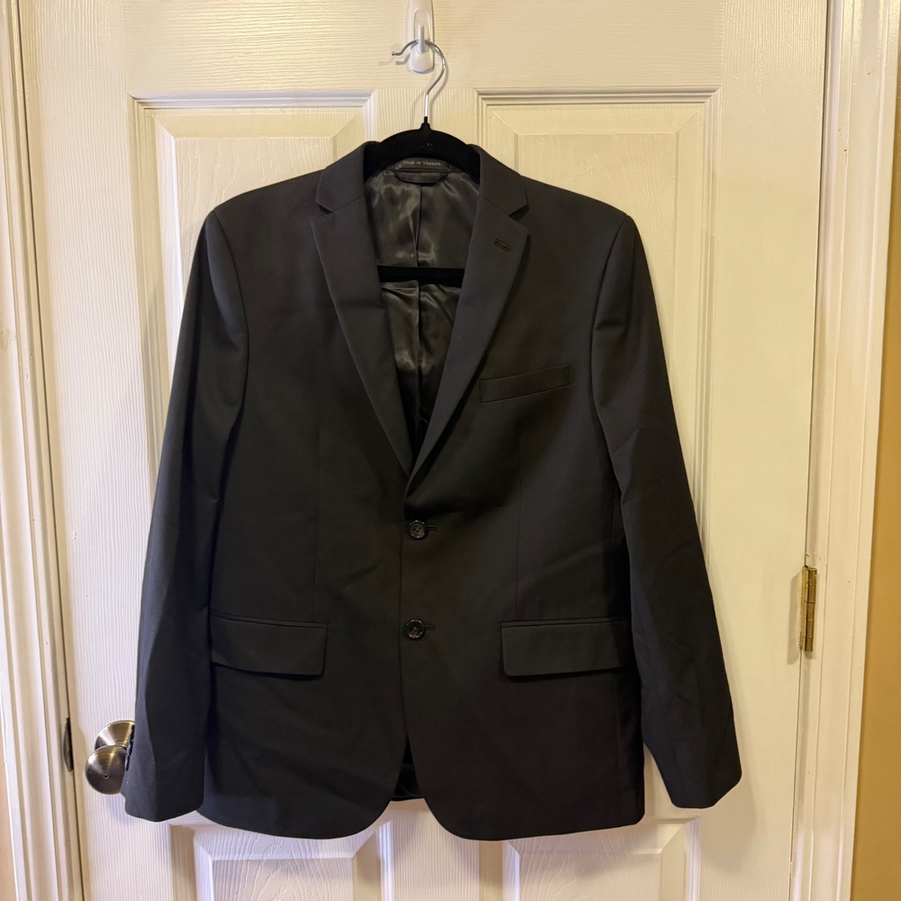 Lauren Ralph Lauren Boys Black Two Button Suit Jacket Blazer Size 18R RN90736